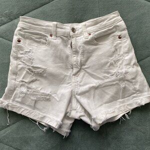 American Eagle White Jean Shorts